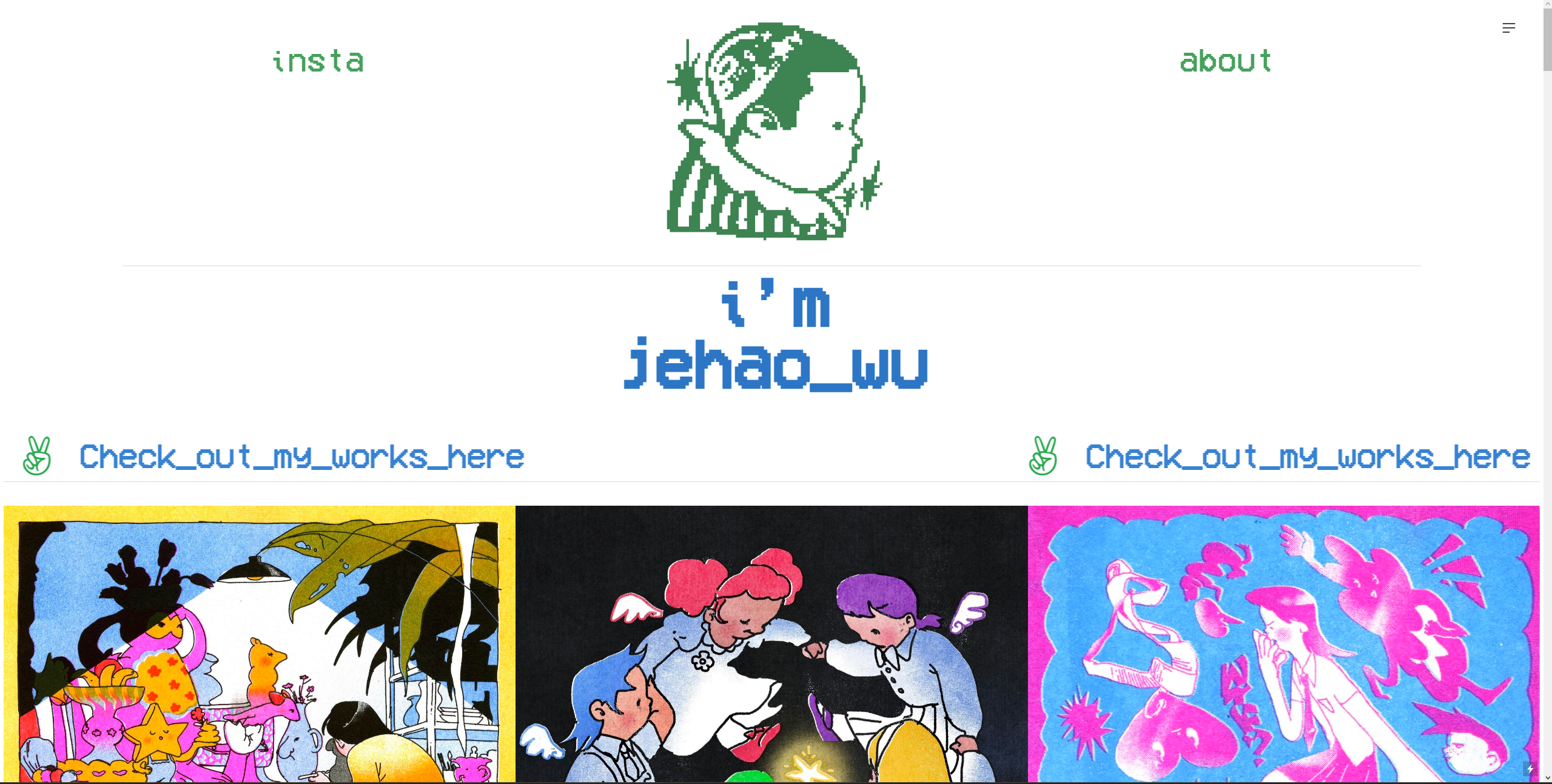 Jehao Wu home page screenshot