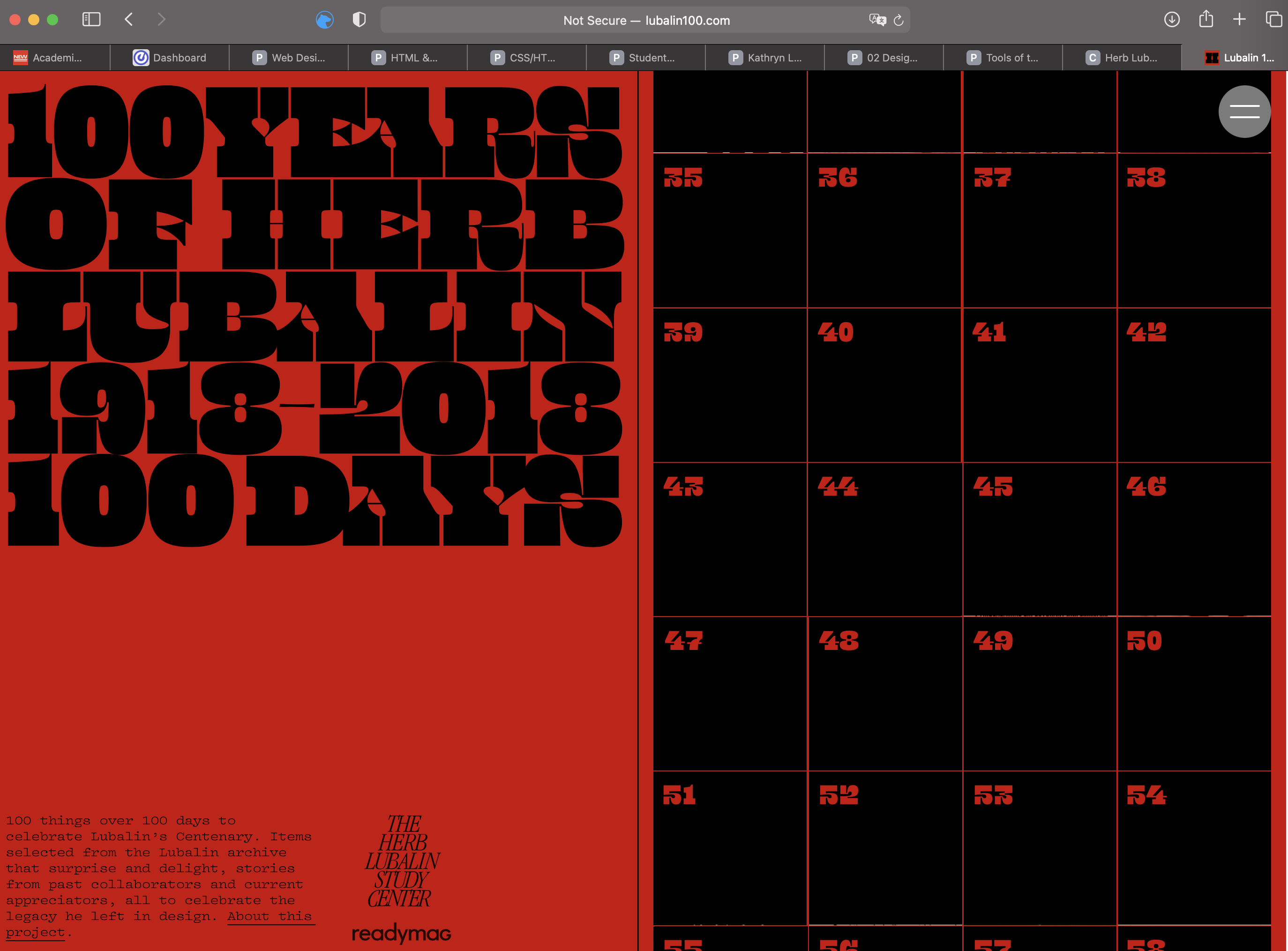 Lubalin100 Website