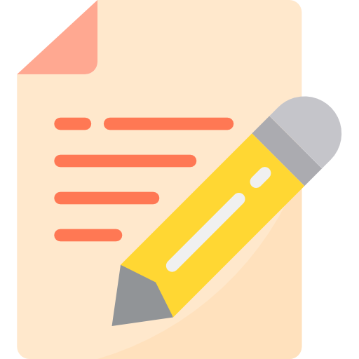 Editing pen and paper icon