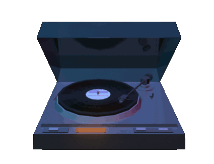 gif of a record player