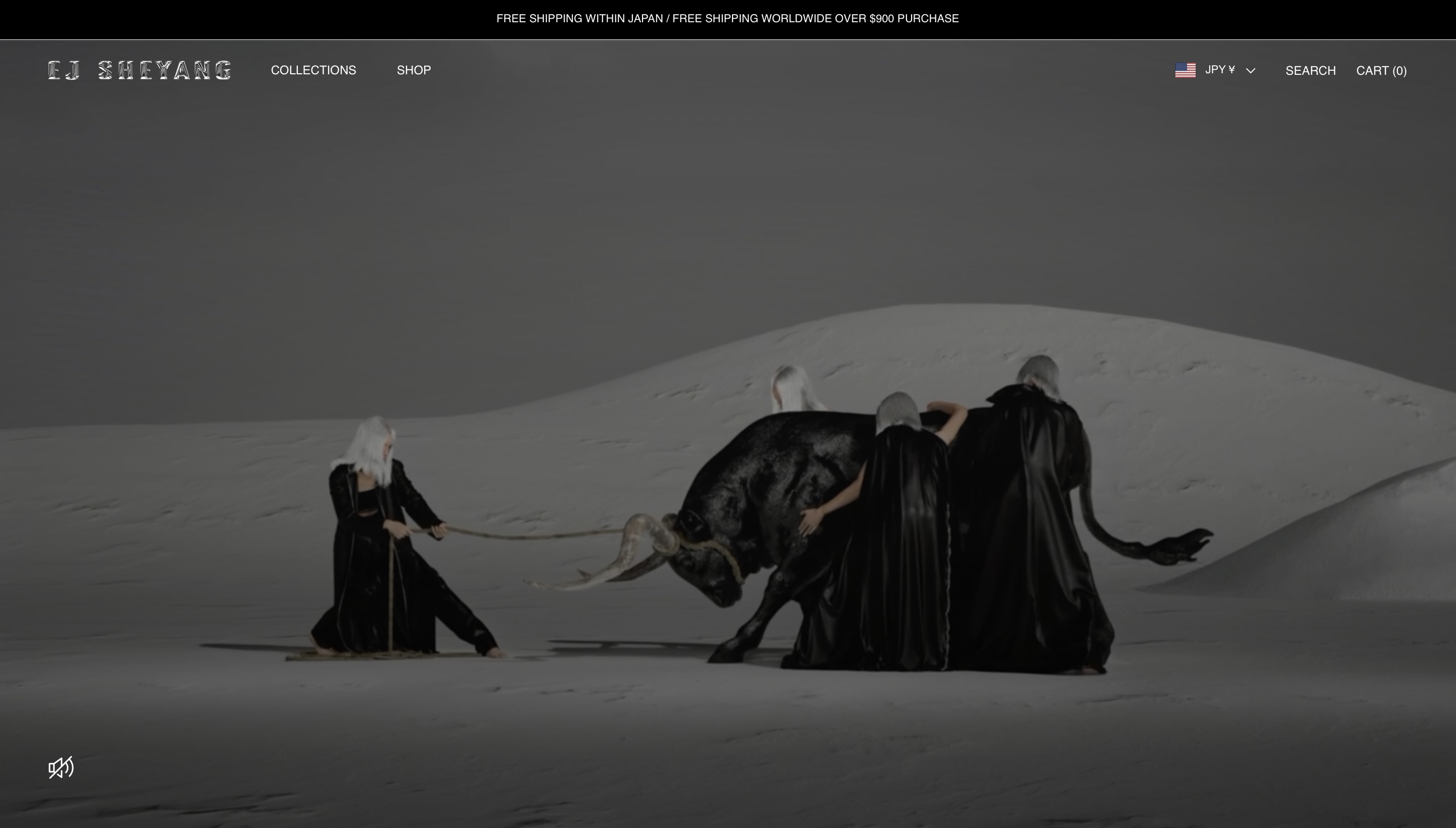 EJ SHEYANG site – motion-led hero