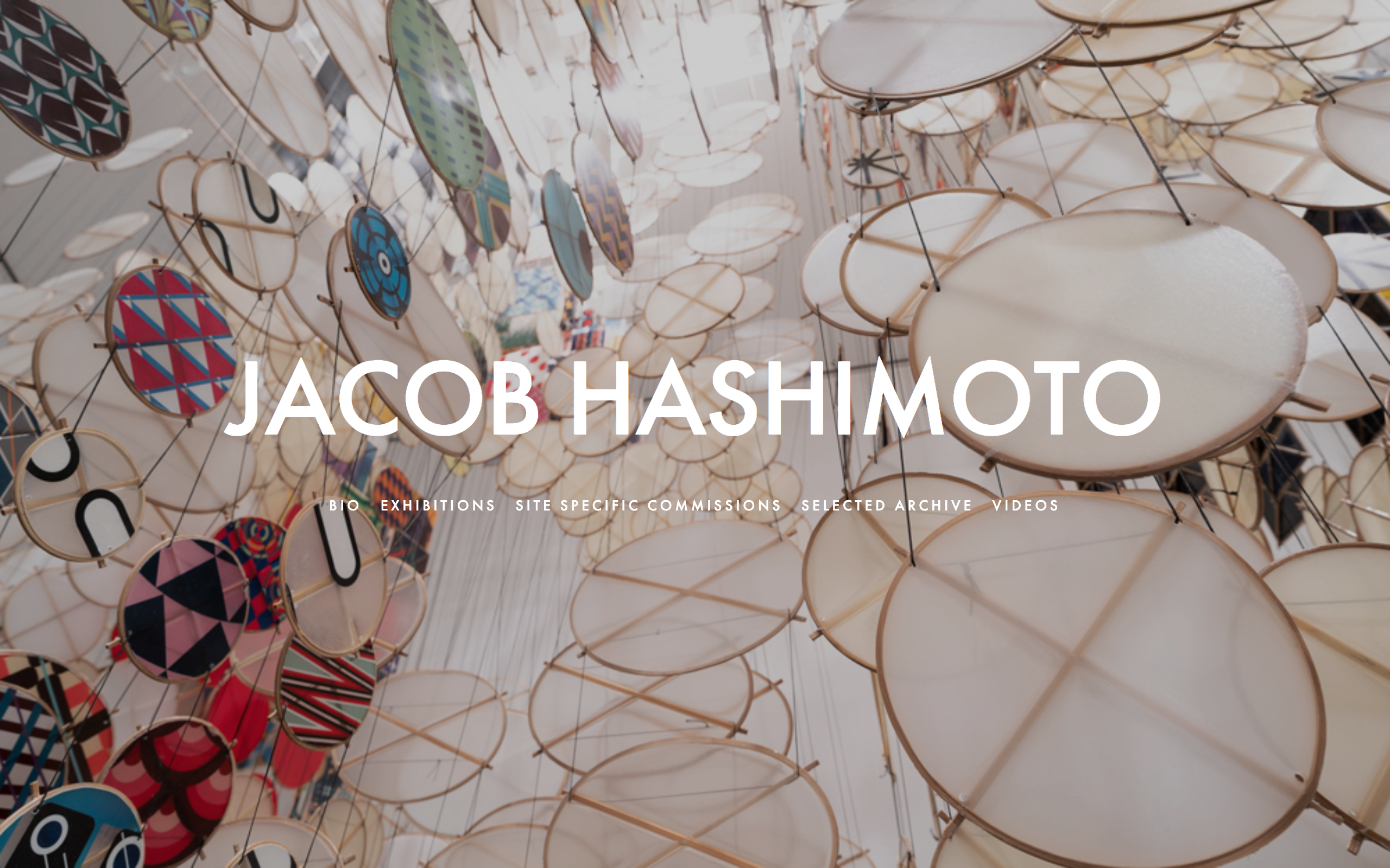 Jacob Hashimoto splash page