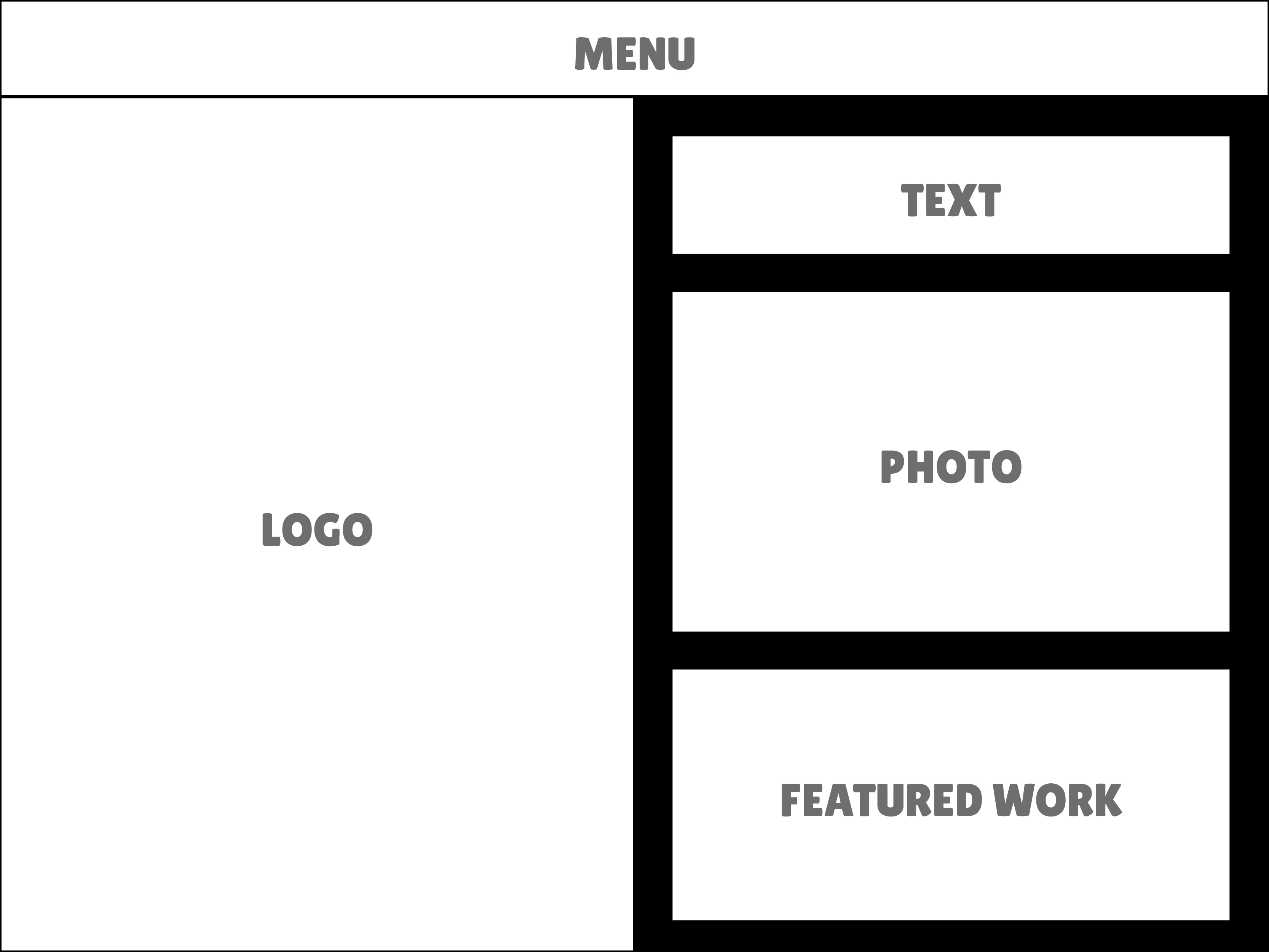 homepage wireframe