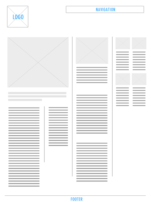 about page wireframe