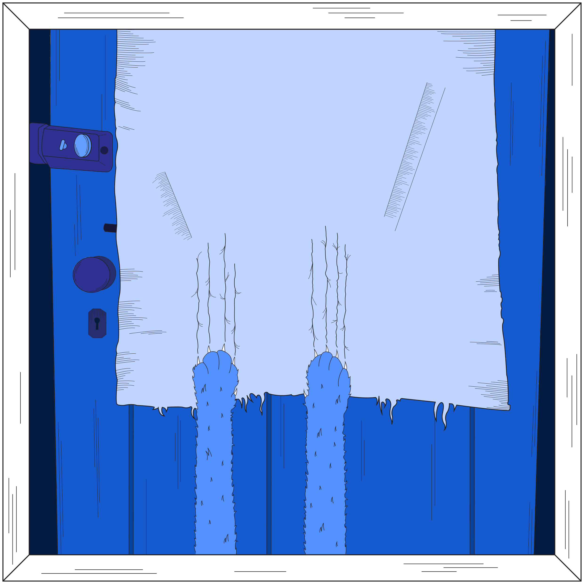 Ripped door curtain
