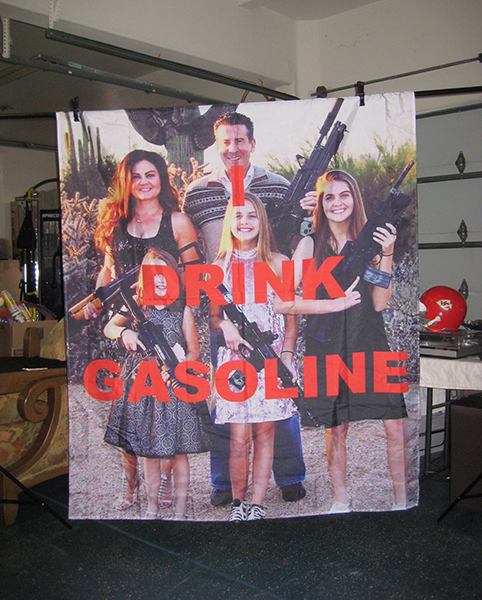 I like to drink gasoline backdrop