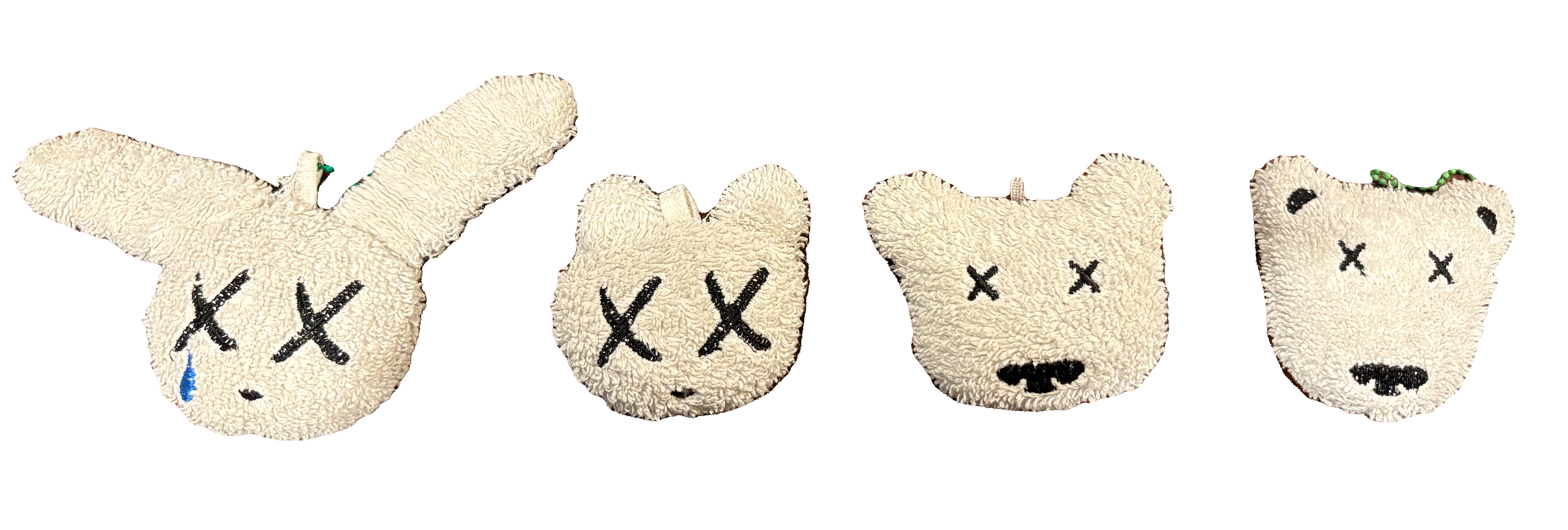 Progresson of the design of the bag charms