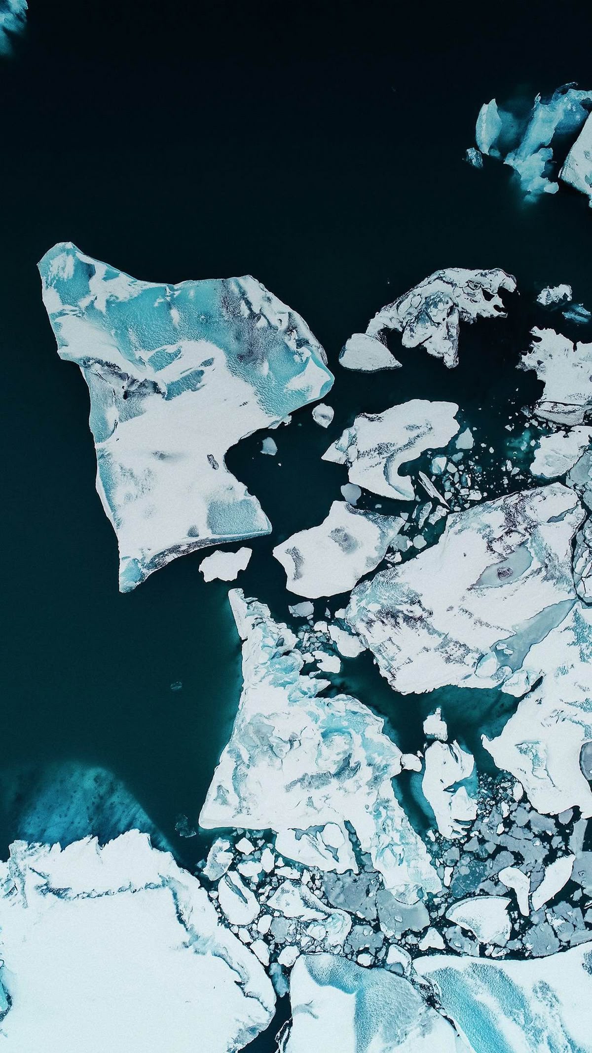 Melting glacier landscape