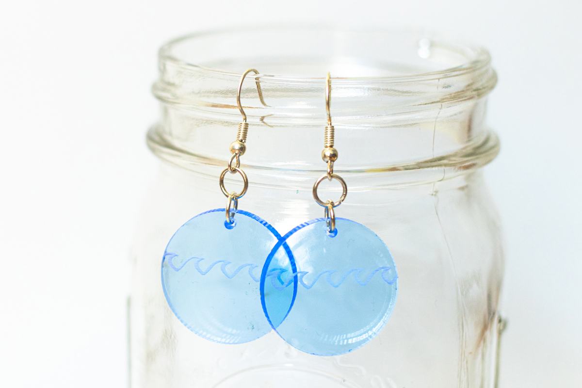 blue wave earrings