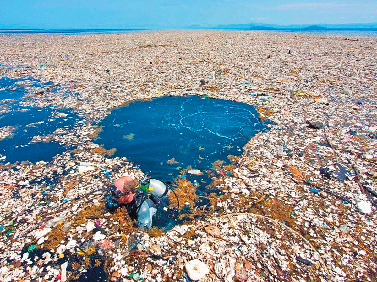 north pacific garbage patch aerial view