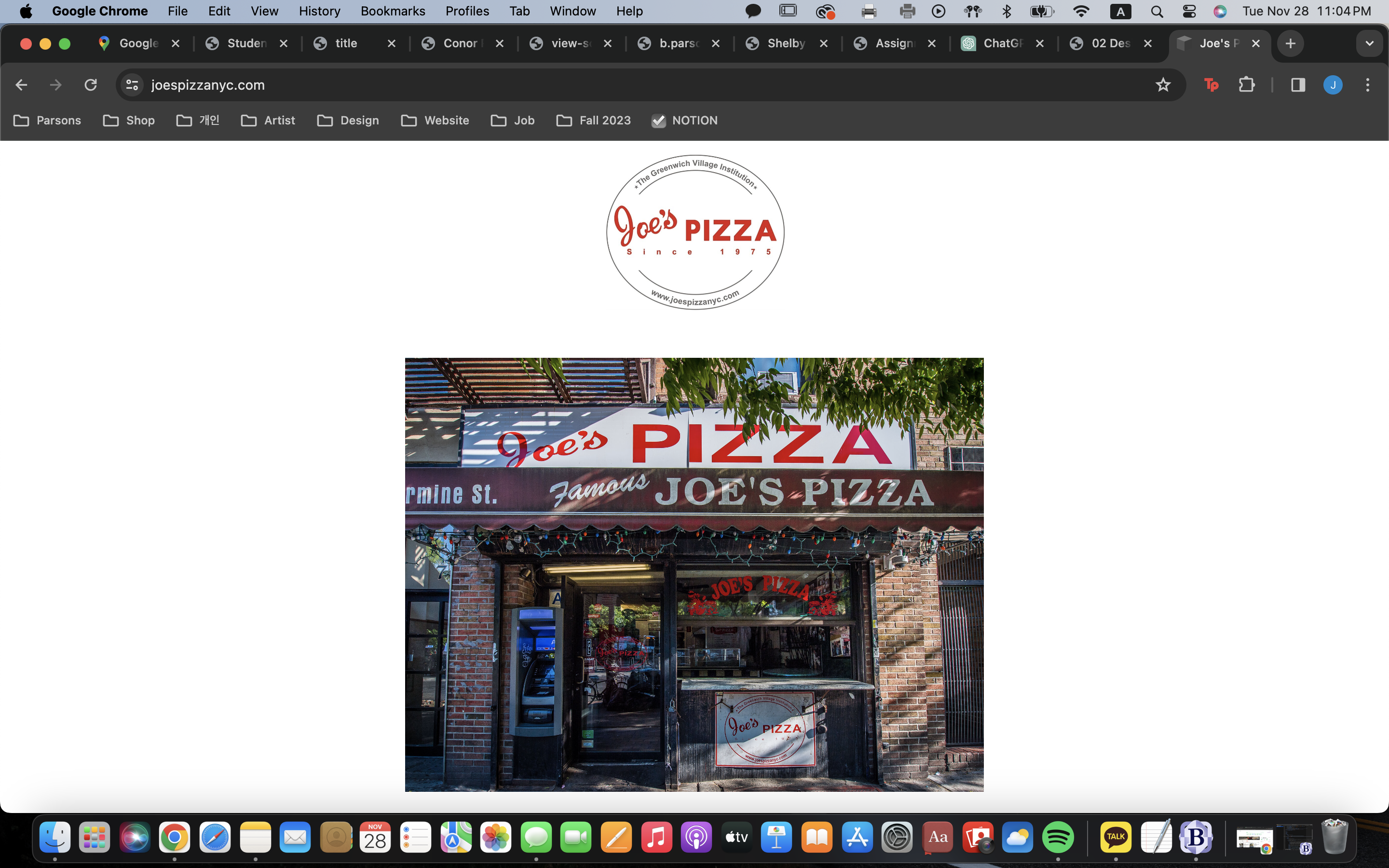 Joe's Pizza