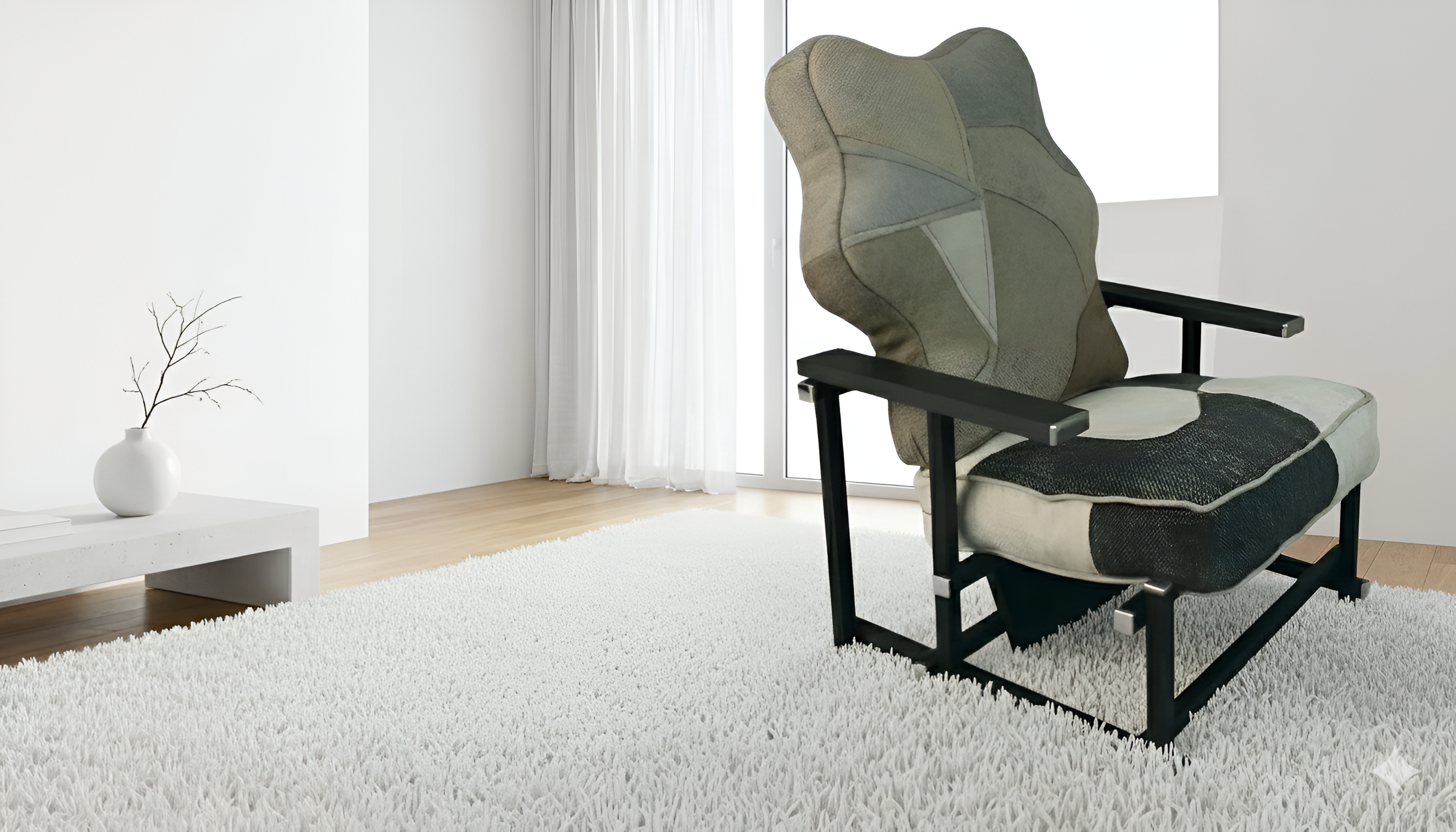 Stylish chair in modern room