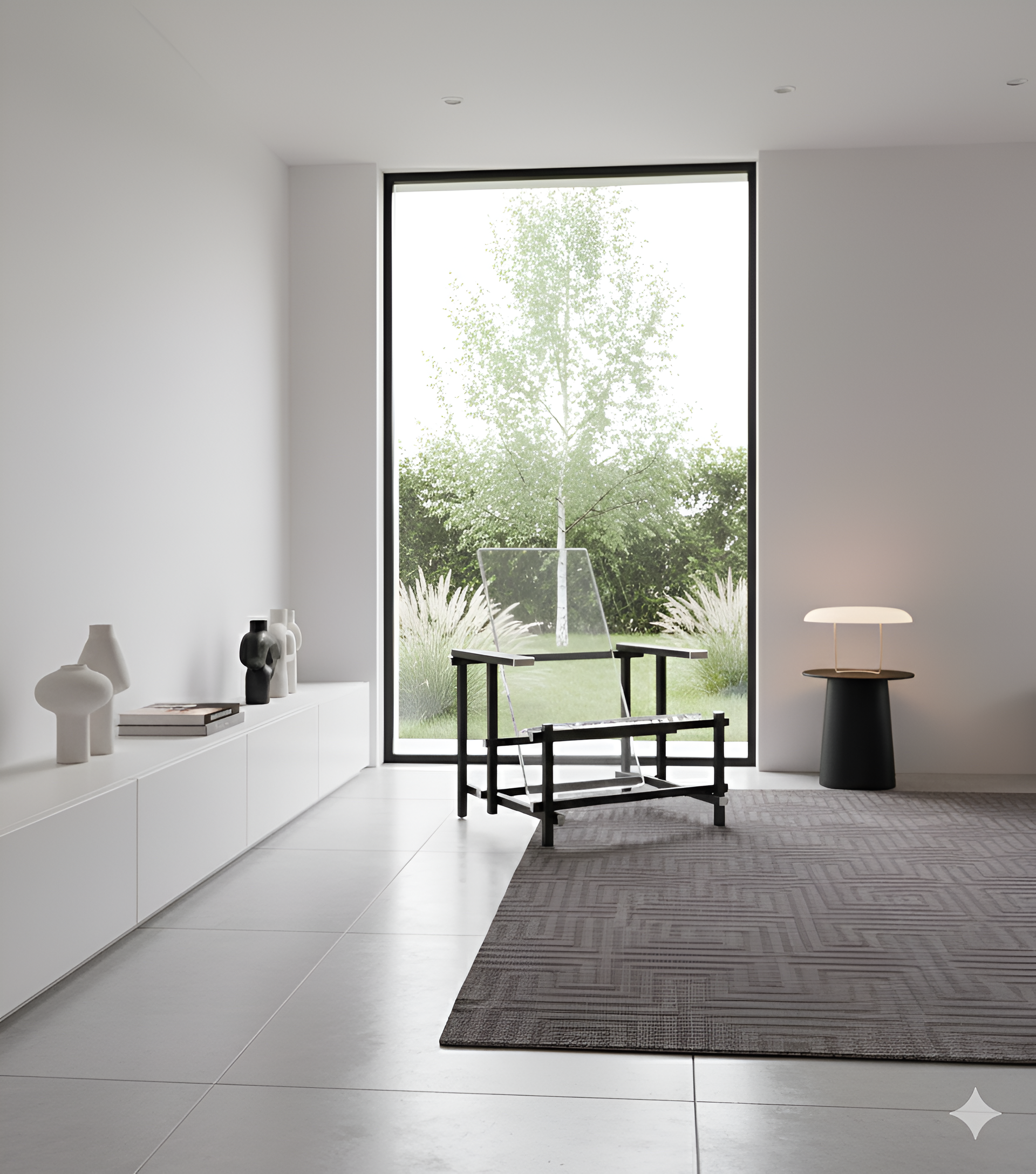 Chair with floral print