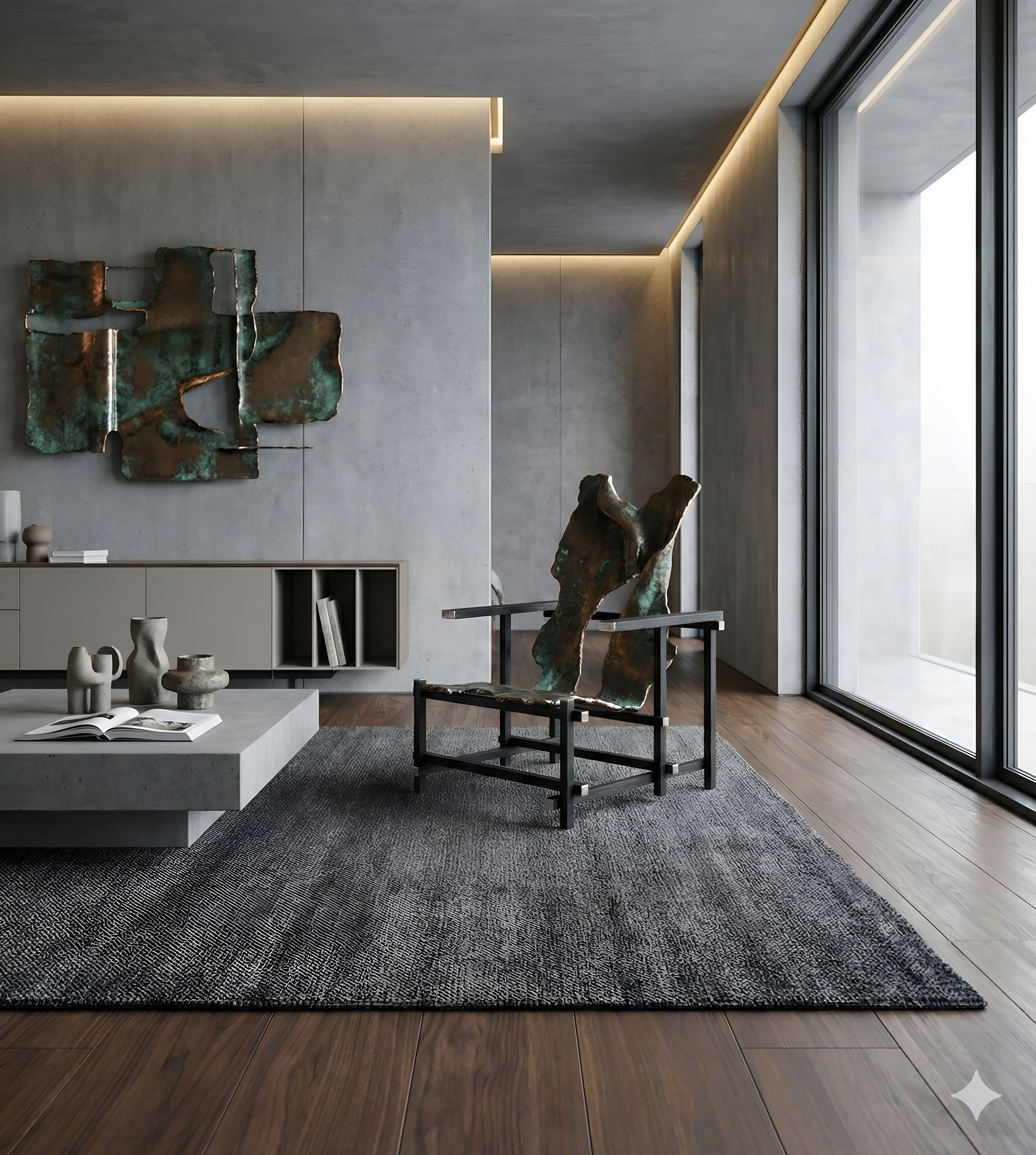 Minimalist wooden chair