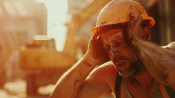 Construction site in heat