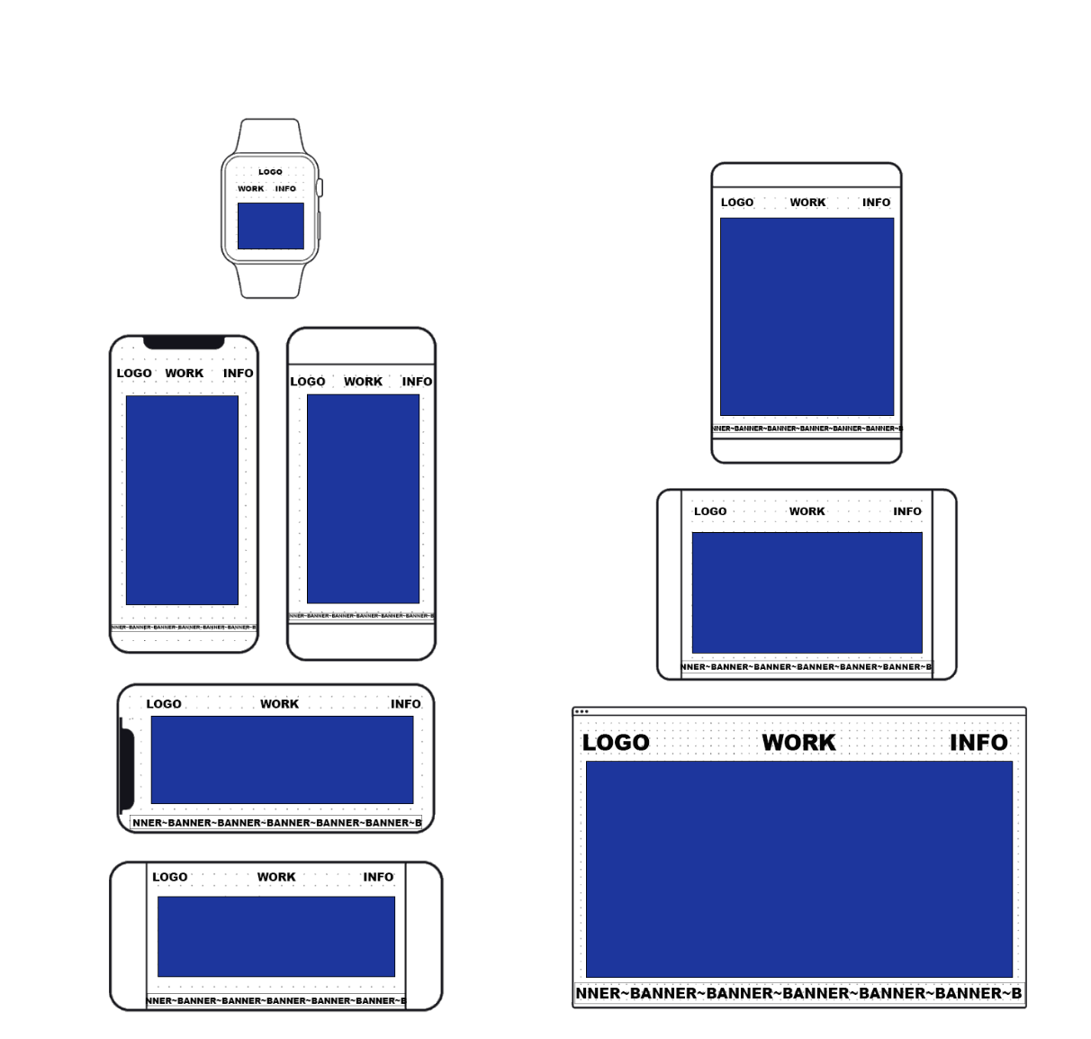 wireframe on devices