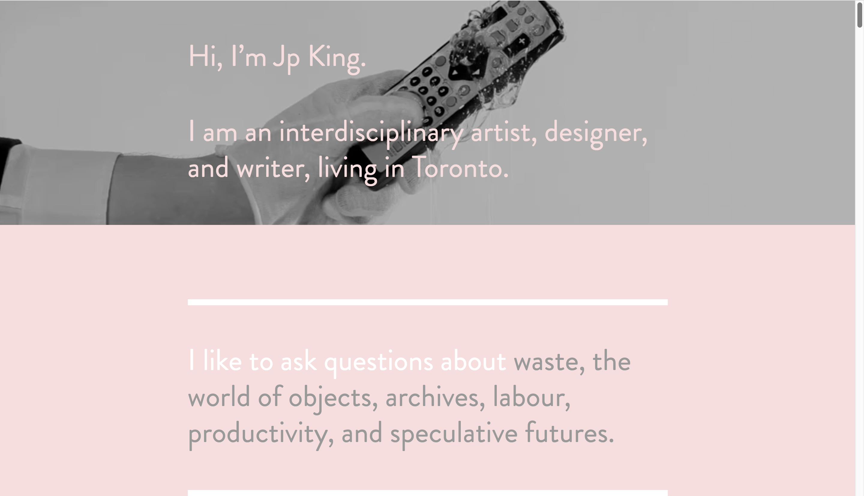 Jp King's webpage