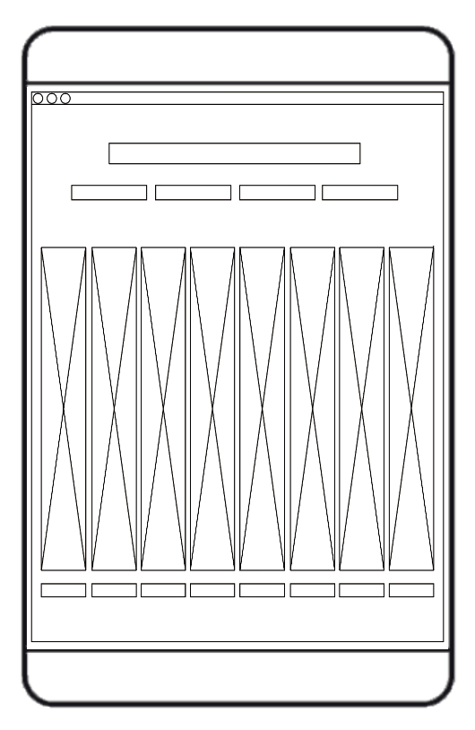 a picture of how the website showing on ipad vertically