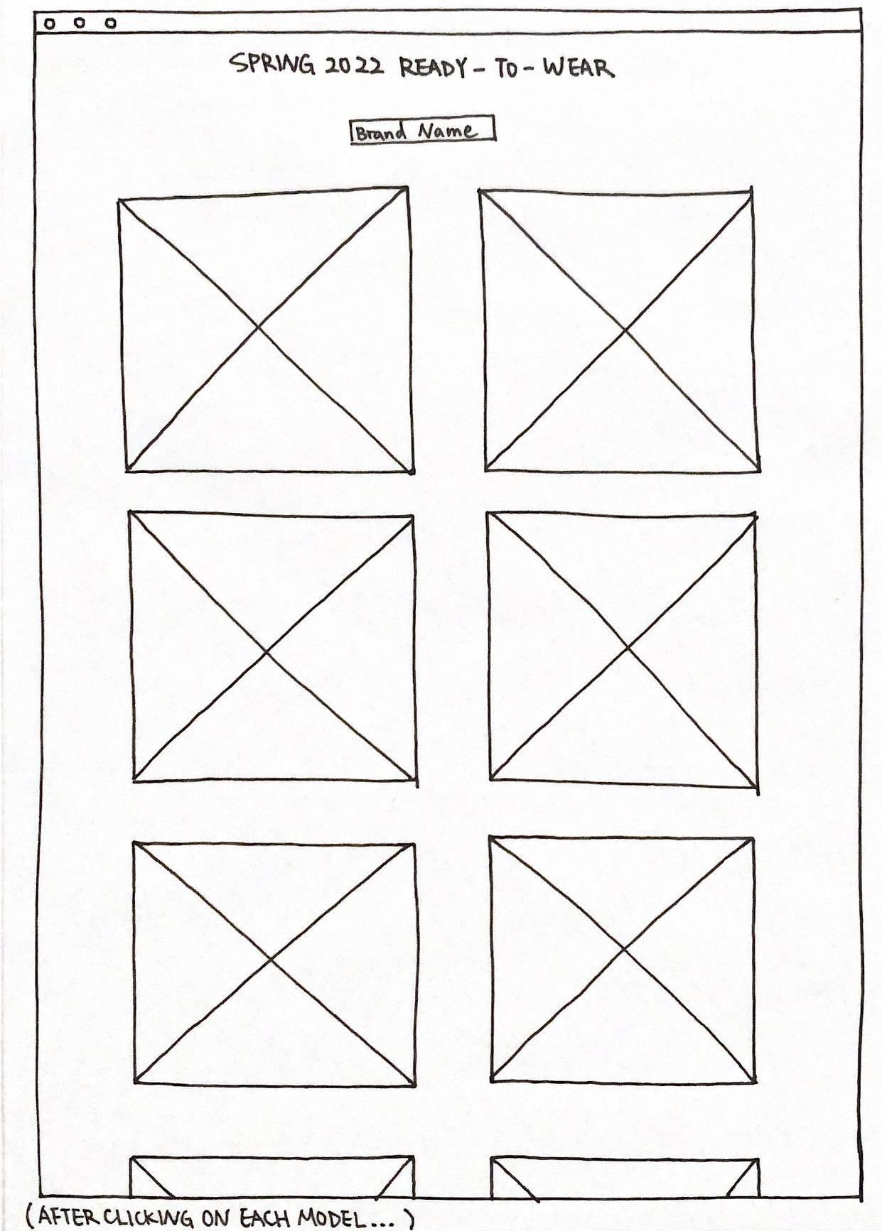 Thumbnails and Sketch for interacting with images on homepage