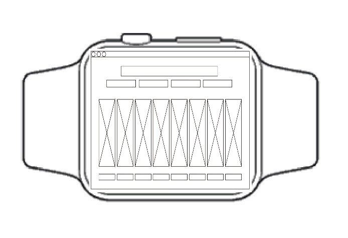 a picture of how the website showing on watches horizontally