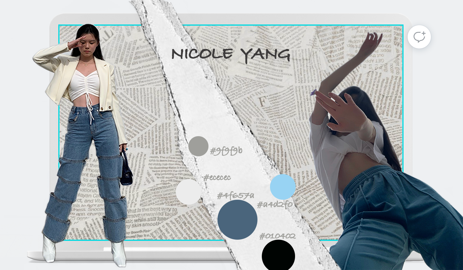 image of Nicole with two identities