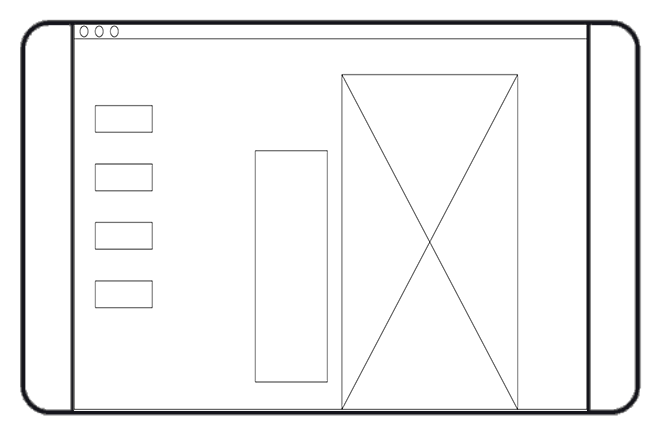a picture of how the website showing on ipad horizontally