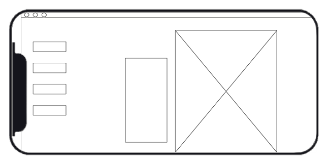 a picture of how the website showing on iphone horizontally