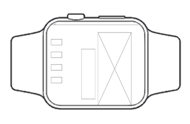 a picture of how the website showing on watches horizontally