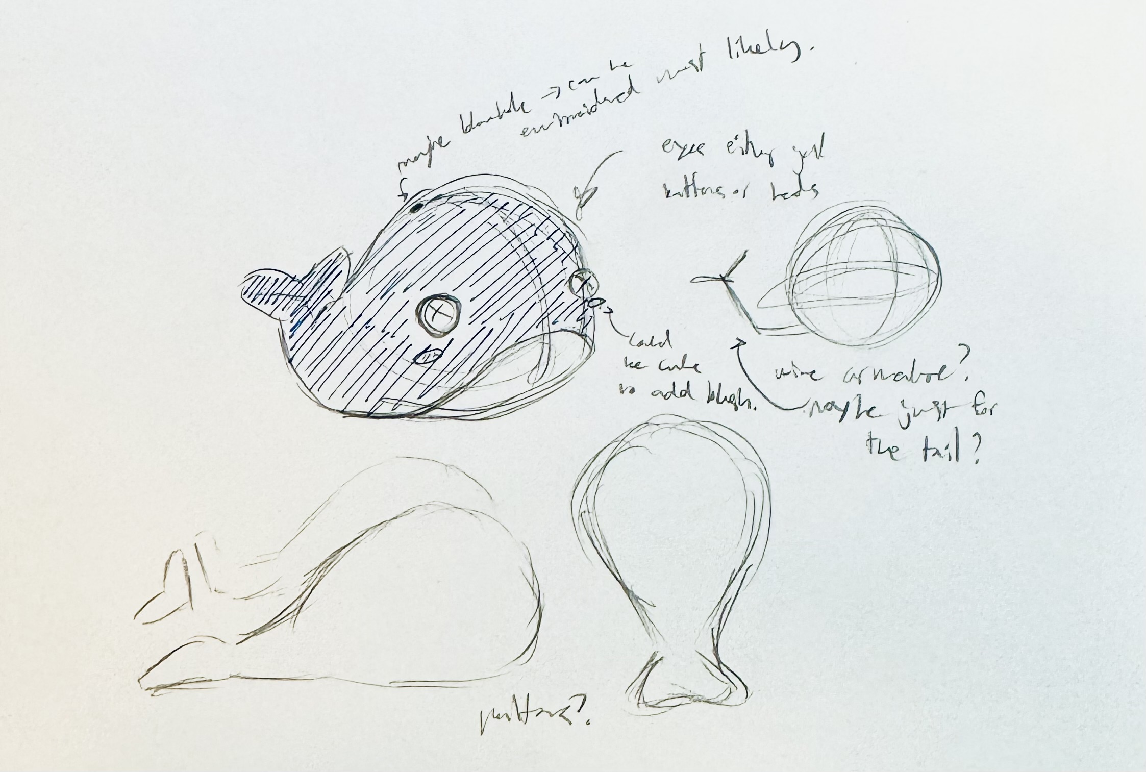 original drawing of a pocket whale