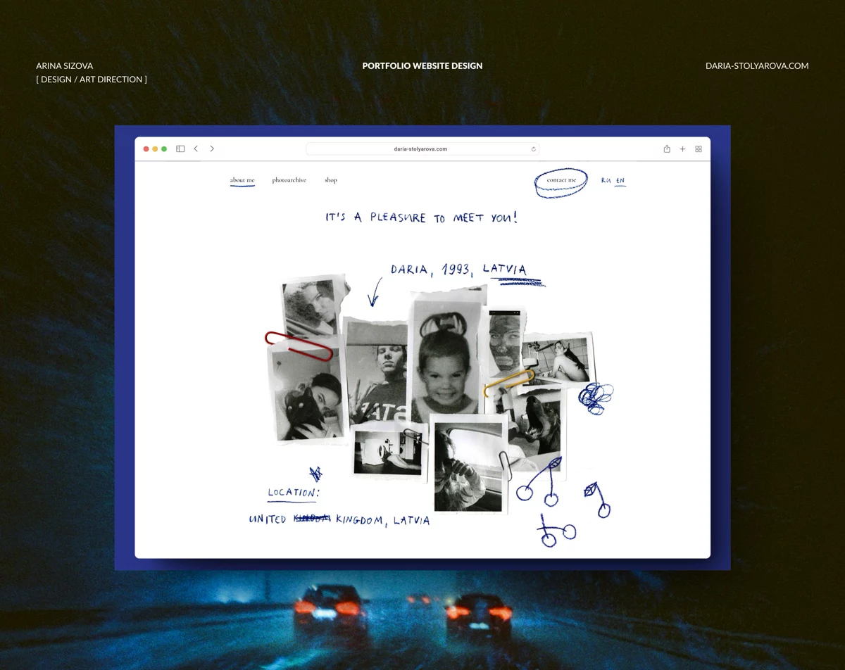 daria portfolio site