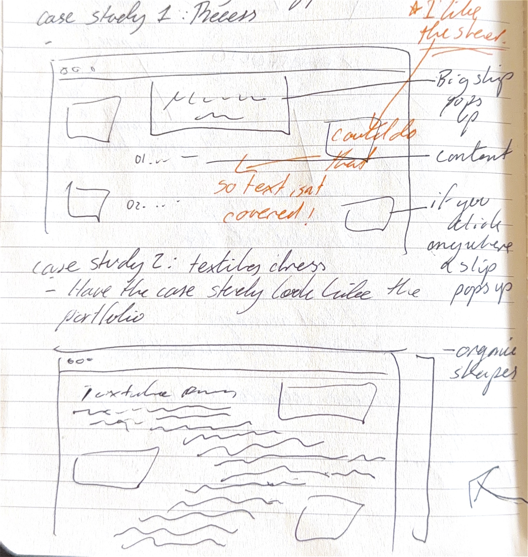 Sketches of two case studies