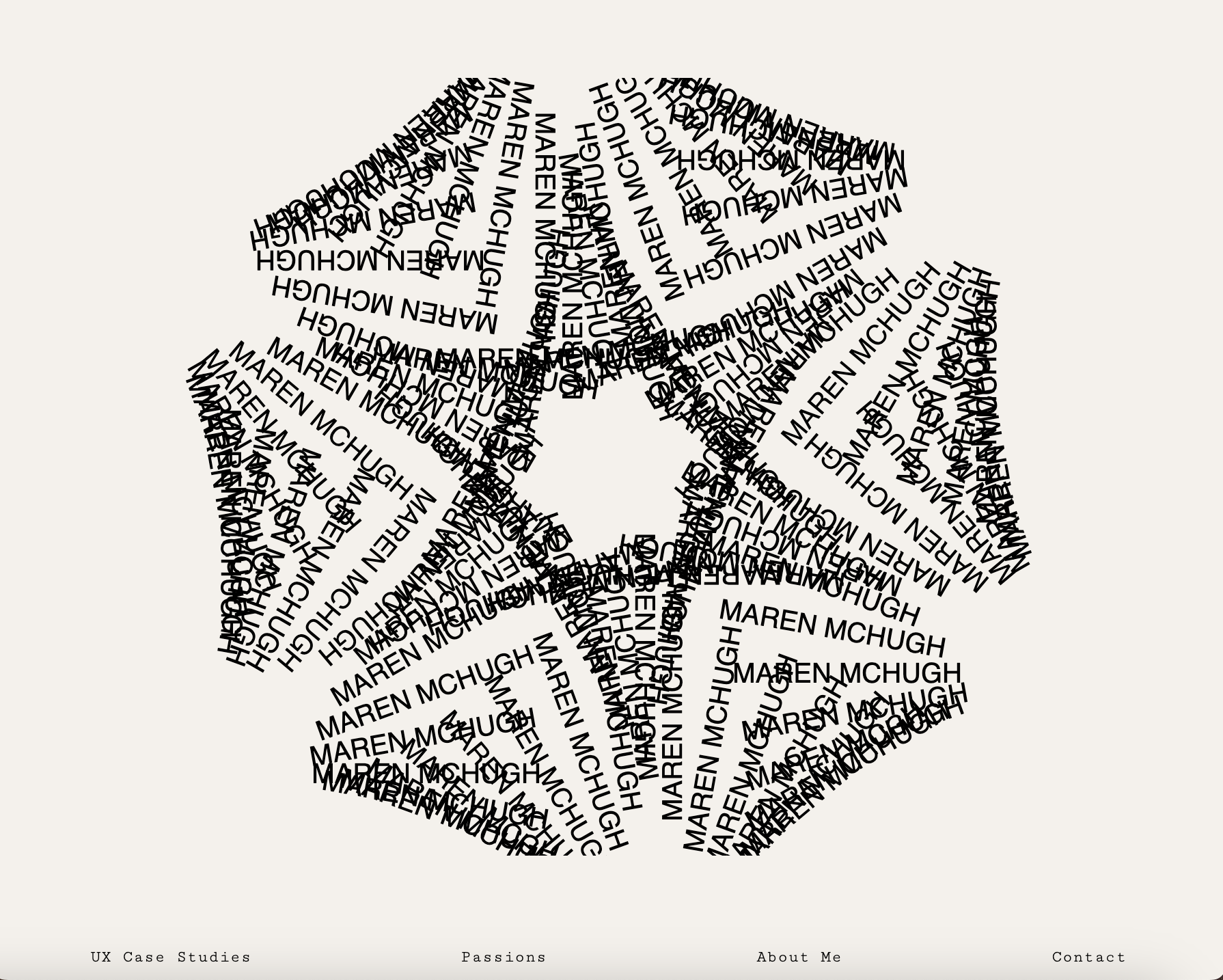 Screenshot of javascript interactive animation