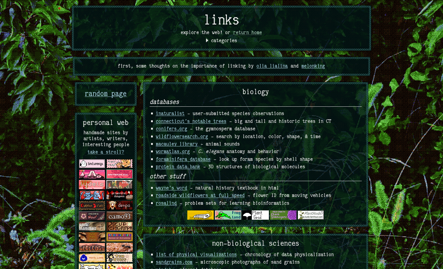 The links page